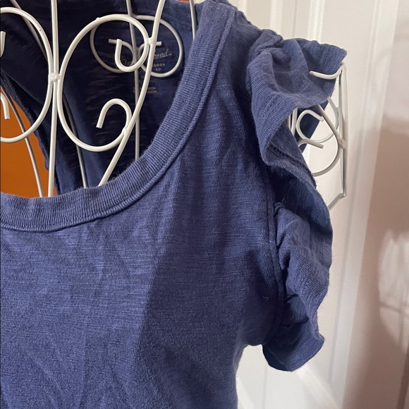 Universal Thread Blue Ruffle Cap Sleeve Midi Dress - Size M - Picture 3 of 10